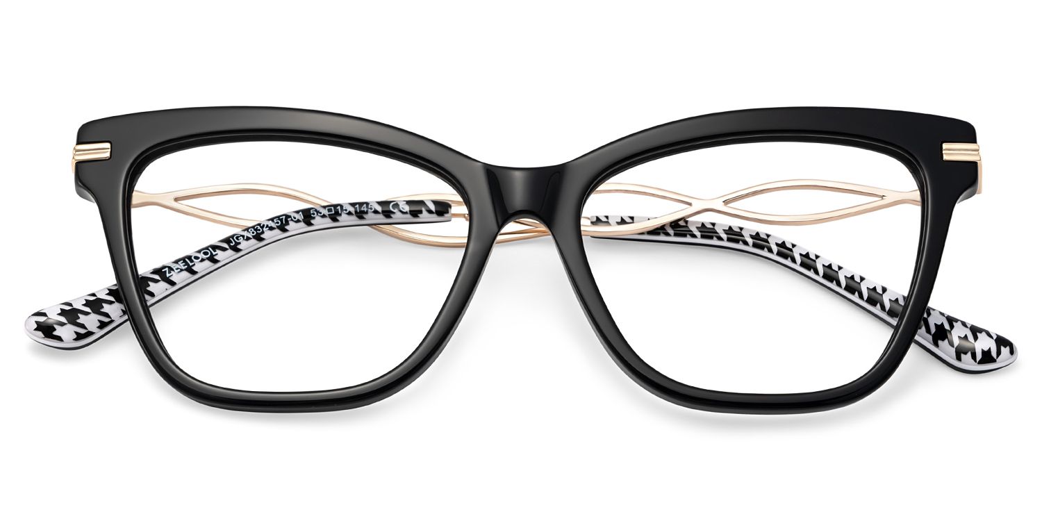 Mason Eyeglasses in Cat eye Black Frame | ZEELOOL UK2