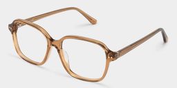 Clementine Clear Brown Square Glasses3