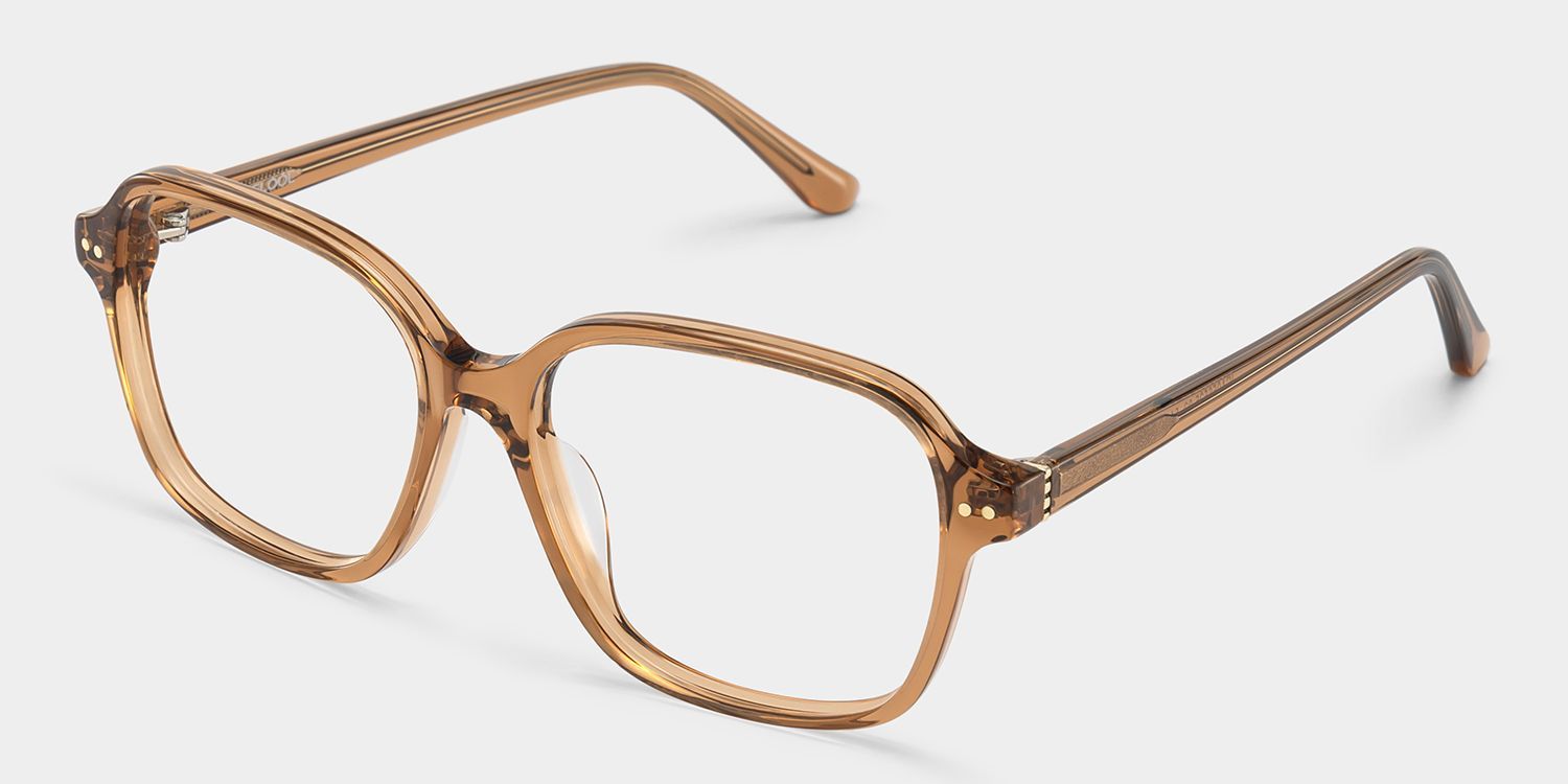Clementine Clear Brown Square Glasses for Teenager | ZEELOOL4