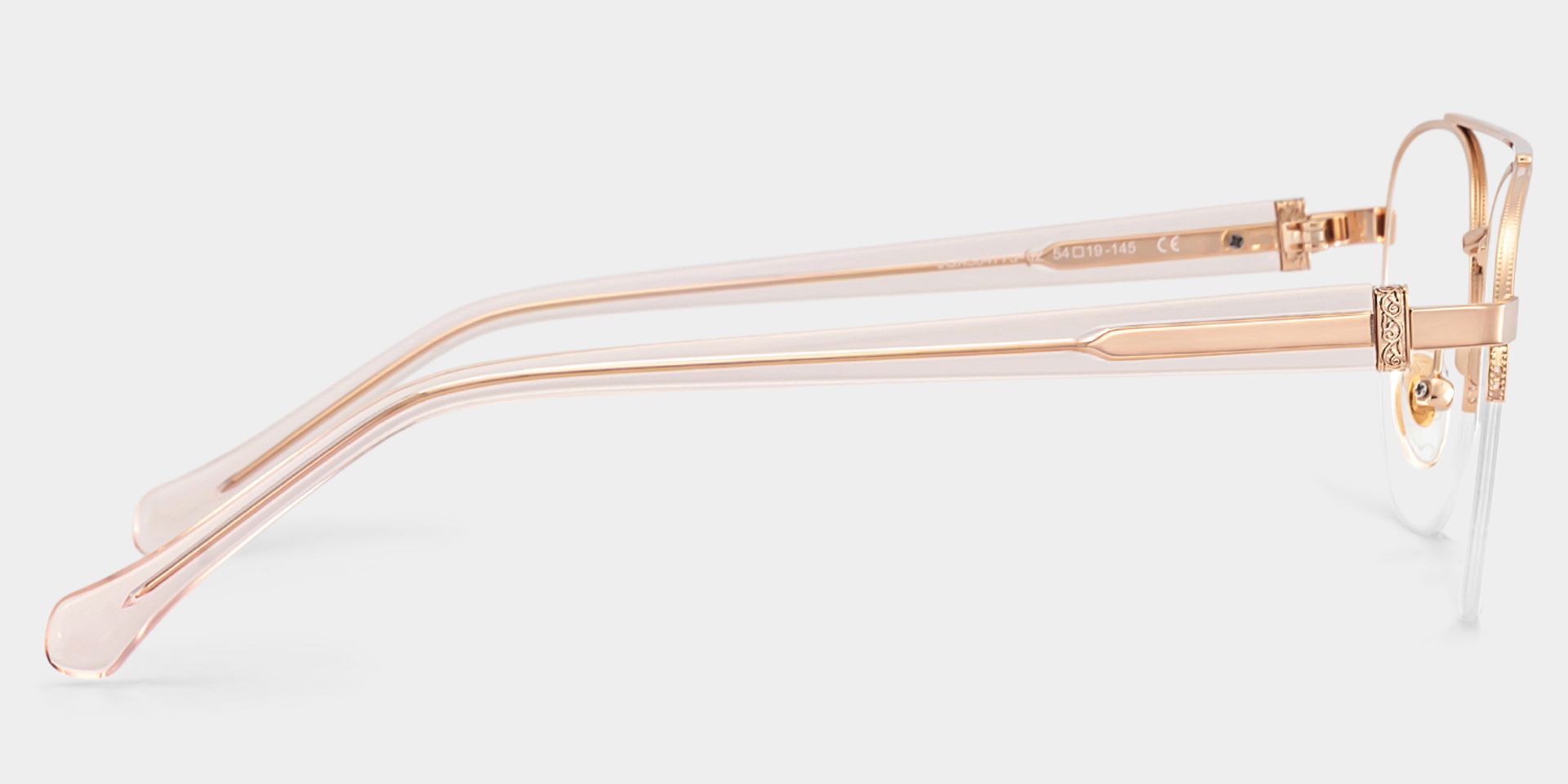 Emily Rose Gold Frame Glasses with Aviator Frame Online | ZEELOOL3