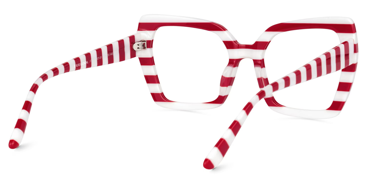 Pavia Butterfly Red Striped Glasses3