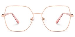Billie Geometric Rose Gold Glasses0