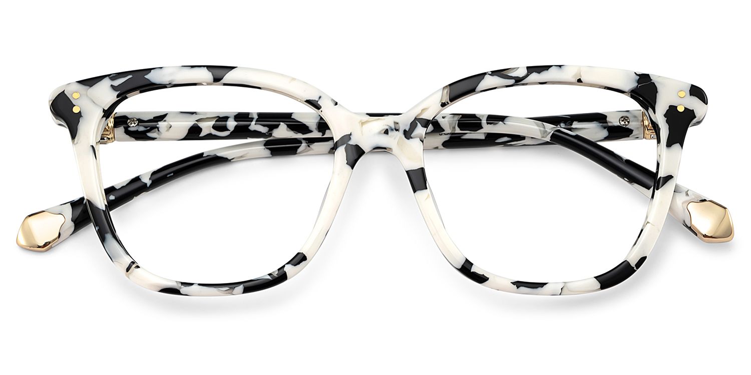 Square Cow Eyeglasses- Miles Acetate Frame Glasses1