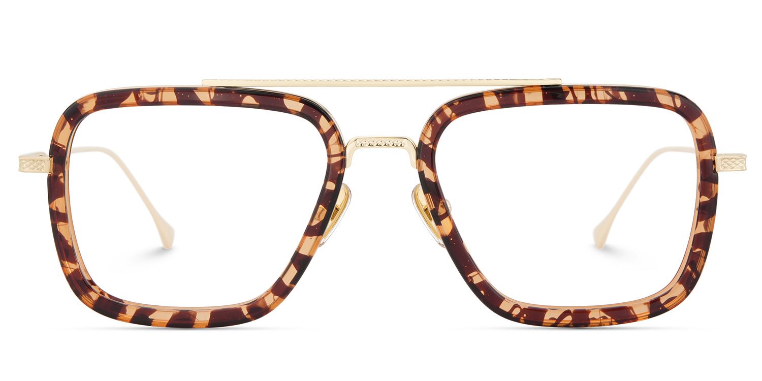 Gifford Rectangle Tortoise Frame Glasses | ZEELOOL UK1