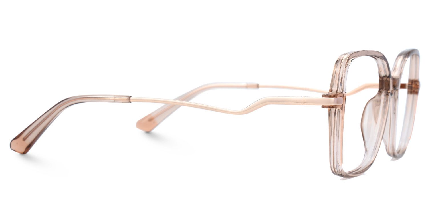 Rendon Beige Square Prescription Glasses | ZEELOOL UK2