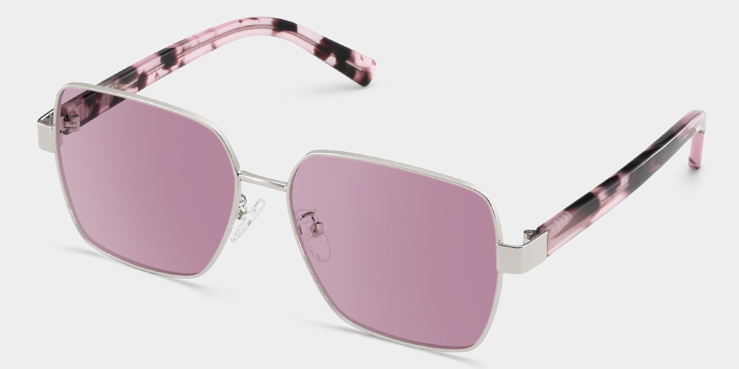 Sahara purple Frame Polarized Sunglasses with square Style Online | ZEELOOL UK2