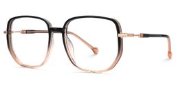 Joana Geometric Black Beige Glasses3