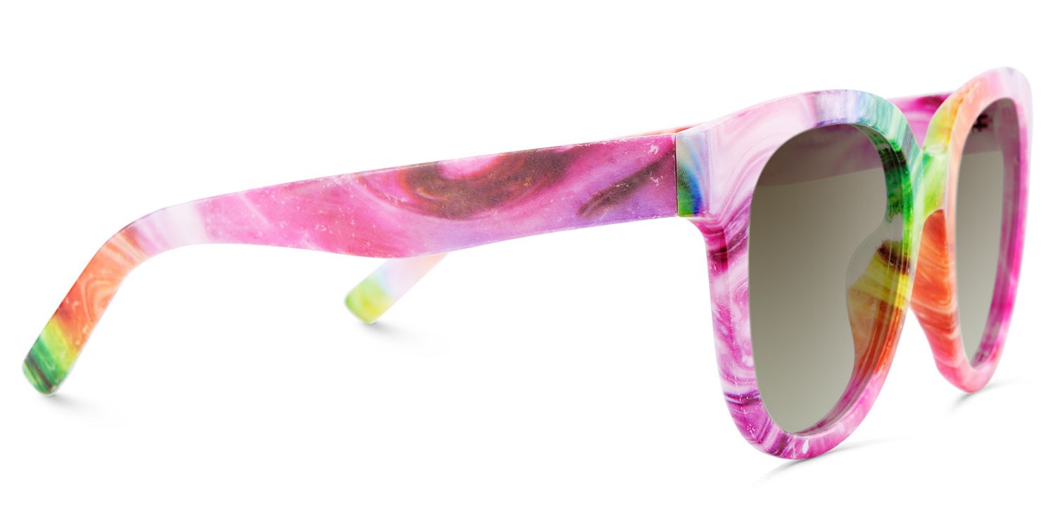 Multicolor Square Frame Glasses - Harrell on Sale | ZEELOOL UK3