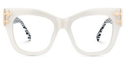 Minfia Square White Glasses0
