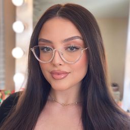 Sparkle Pink Cat eye Glasses7