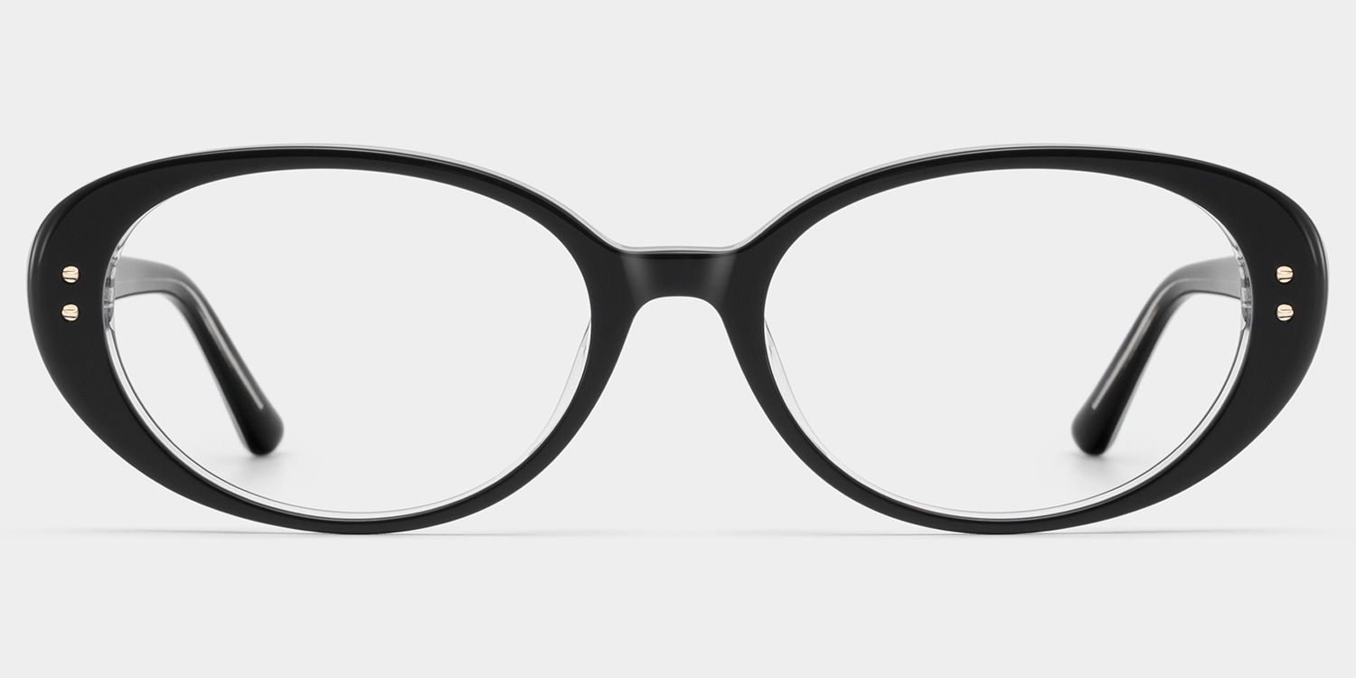 Lennon Black Oval Glasses | Retro Varsity Athleisure3