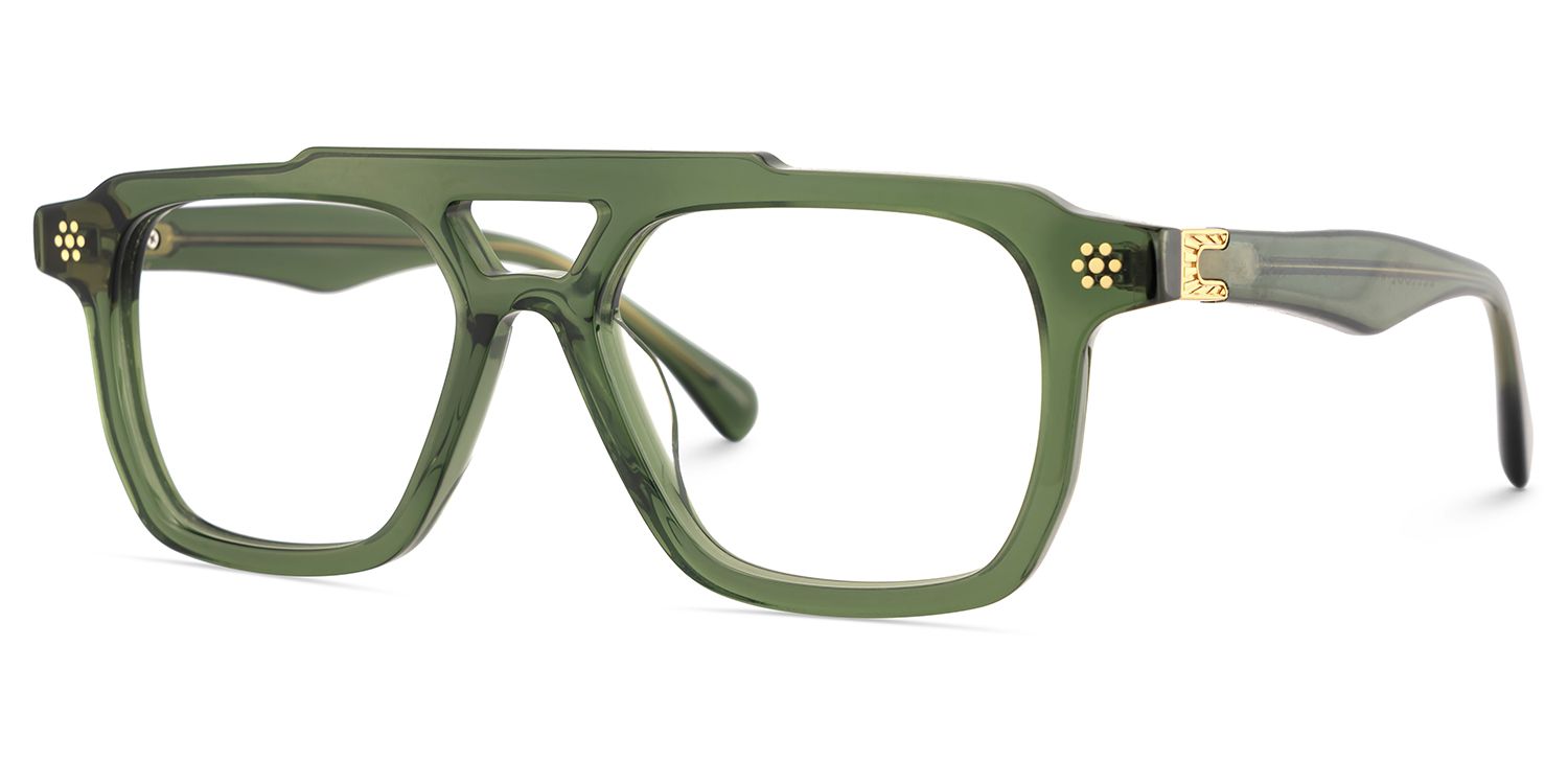 Mercurio Eyeglasses in Aviator Green Frame | ZEELOOL UK3