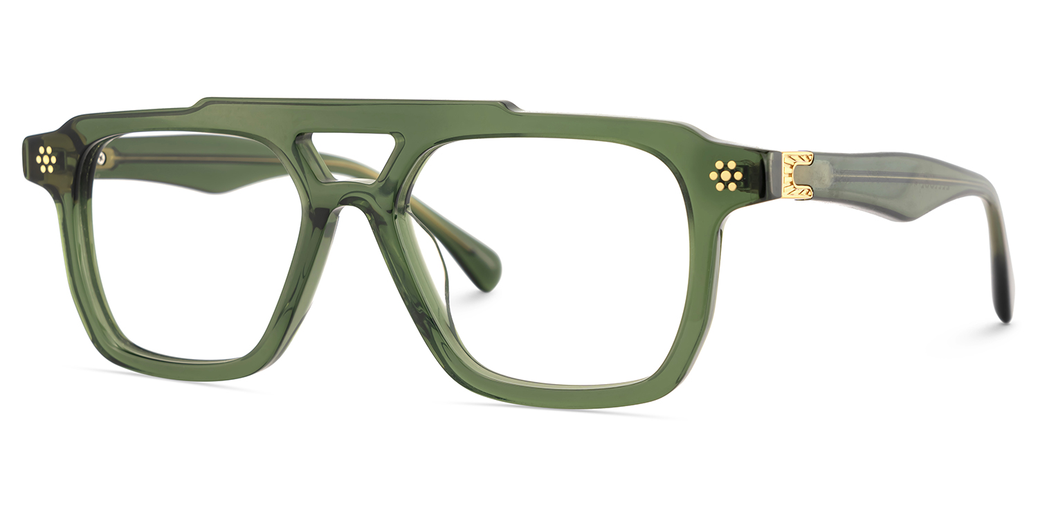 Mercurio Eyeglasses in Aviator Green Frame | ZEELOOL UK3