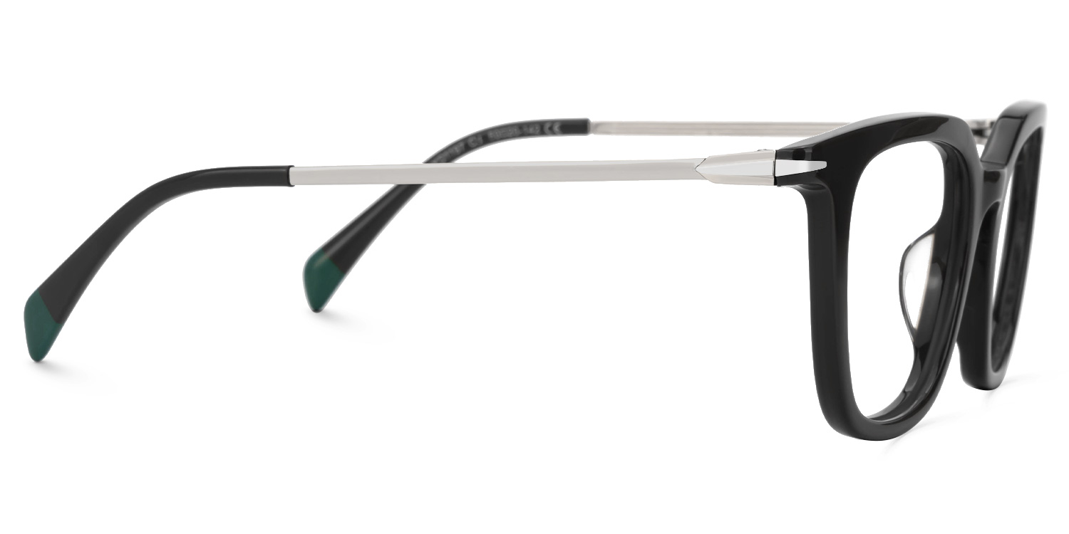 Bodali Mixed-Materials Square Black Frame Glasses | ZEELOOL UK2