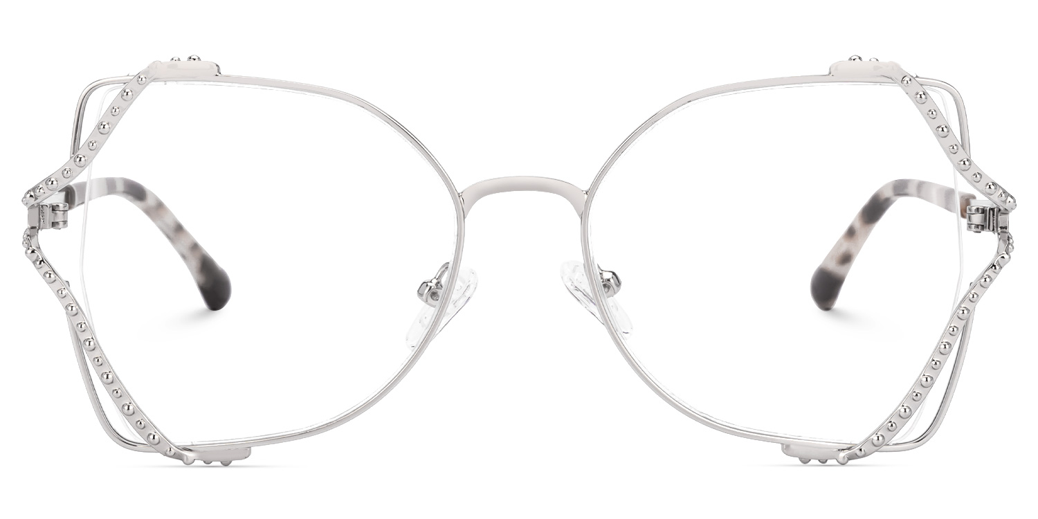 Mcconico Designer Eyeglasses in Butterfly Silver Frame0