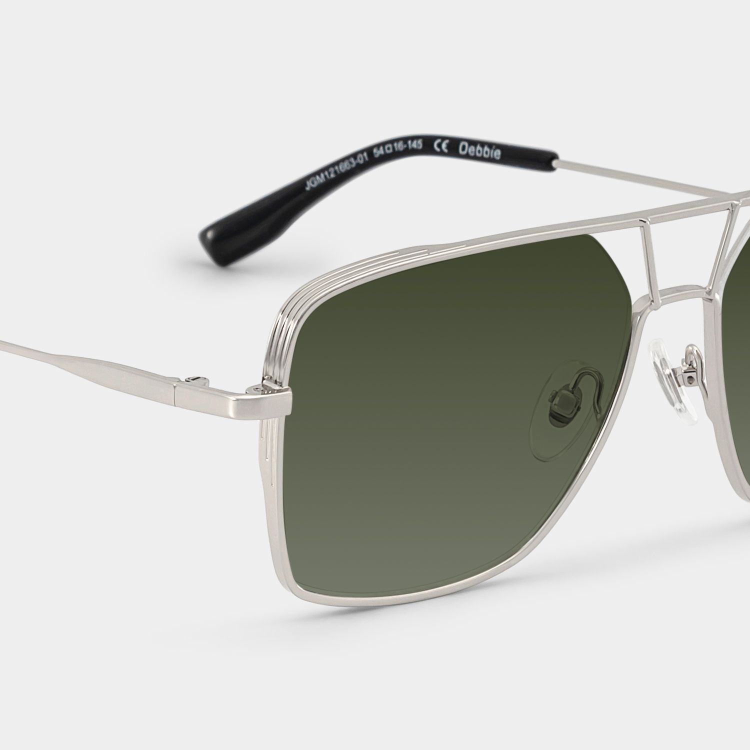 Debbie Aviator Silver Semi Rim Sunglasses | ZEELOOL UK5