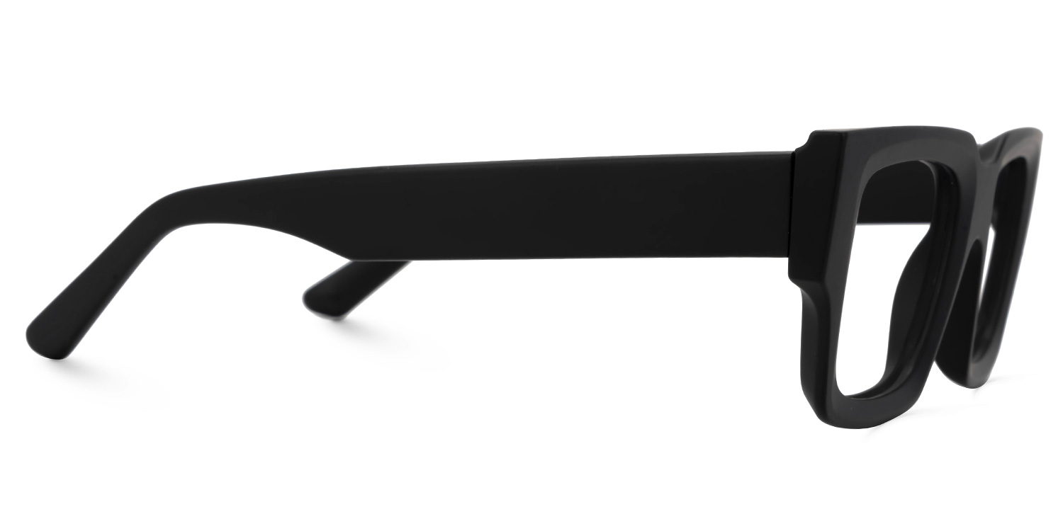 Garza Rectangle Black Glasses2