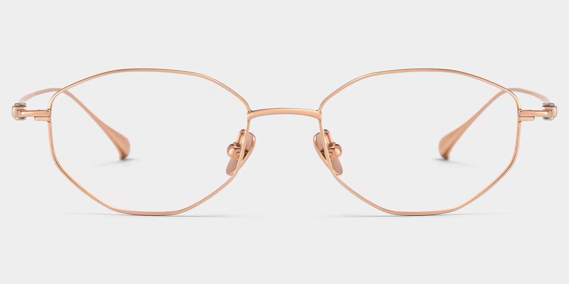 Everett Gold Frame Glasses with Geometric Frame Online |  ZEELOOL UK2