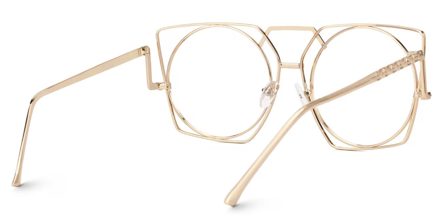 Ybarra Geometric Gold Glasses | ZEELOOL UK3