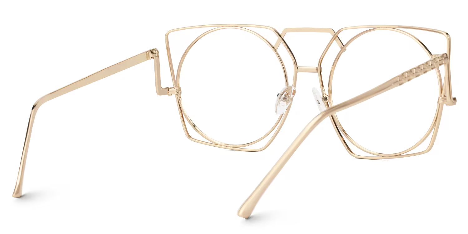 Ybarra Geometric Gold Glasses | ZEELOOL UK3