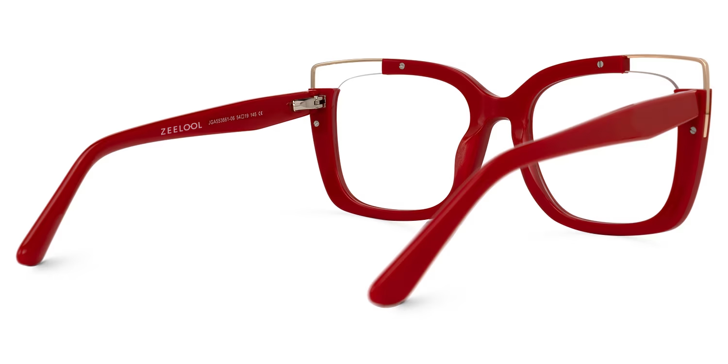 Dortch Square Red Glasses | ZEELOOL UK3