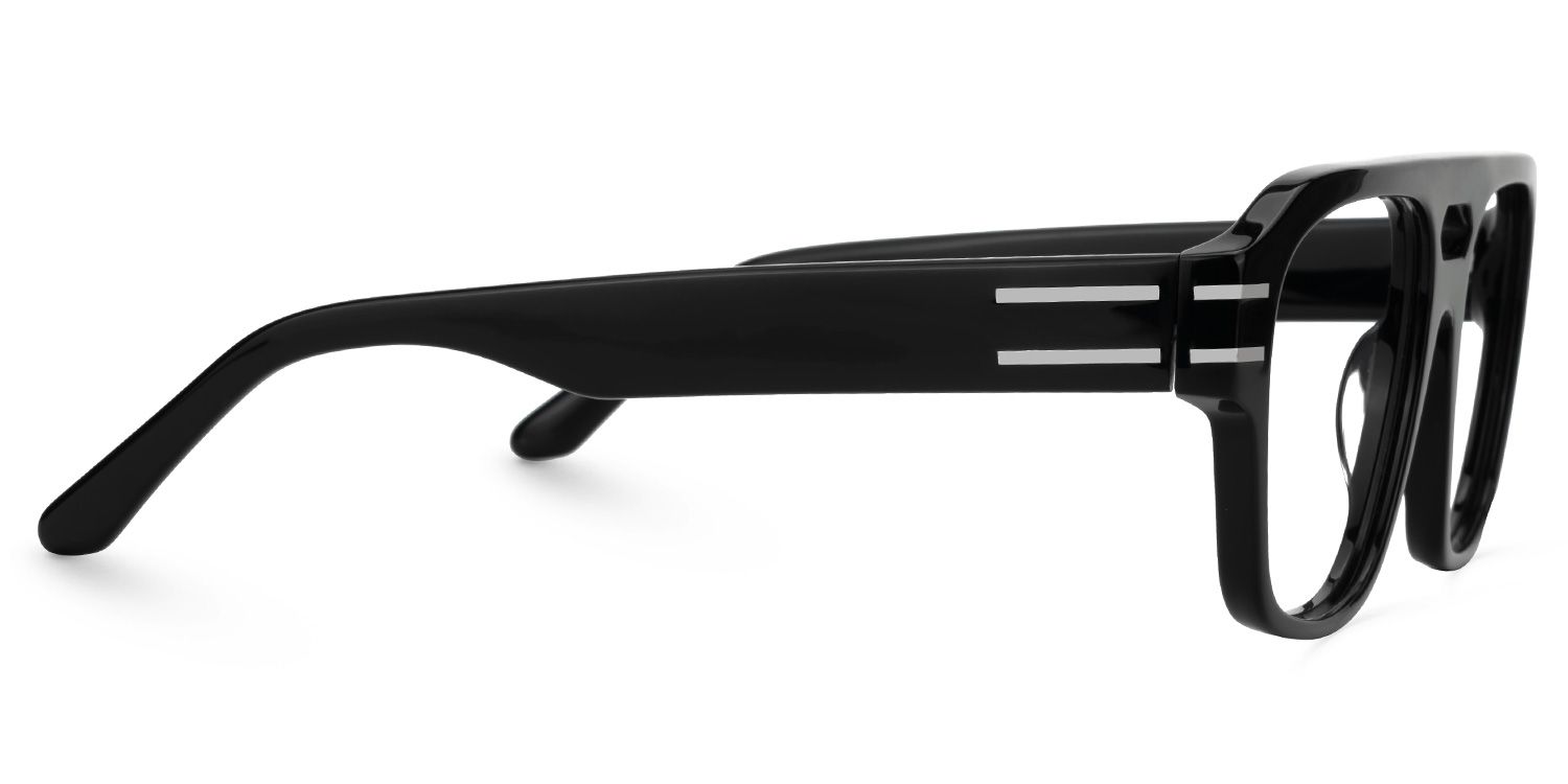 Haque Black Eyeglasses with Aviator Shape | ZEELOOL UK2