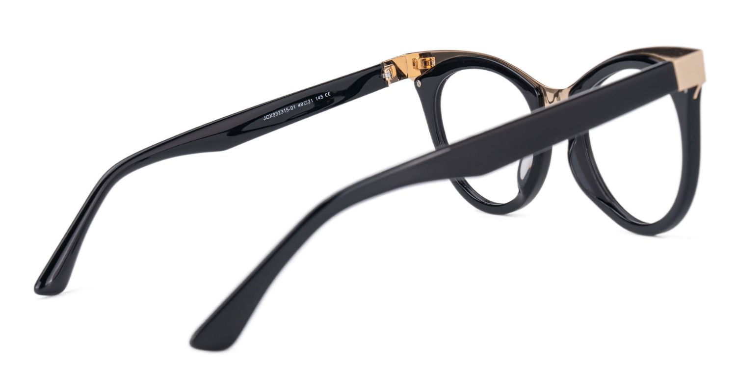 Jeanice Black Eyeglasses with Cateye Shape | ZEELOOL UK3