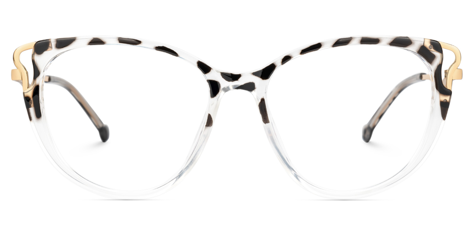 Gisela - Cow Print Glasses with Cateye Frame0