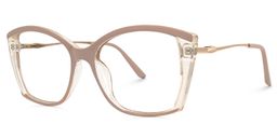 Bessie Geometric Beige Glasses1