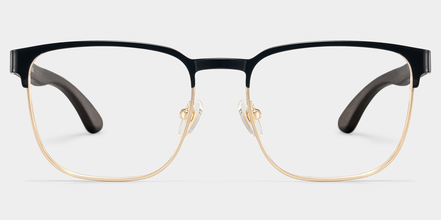 Luke black and gold browline glasses Online | ZEELOOL0