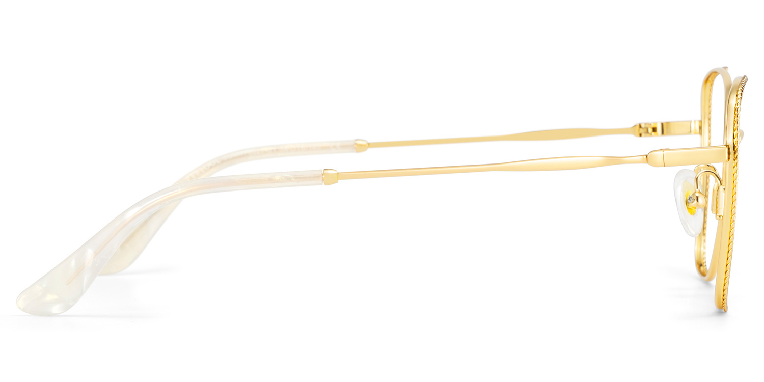 Kai Eyeglasses in Butterfly Gold Frame | ZEELOOL UK5