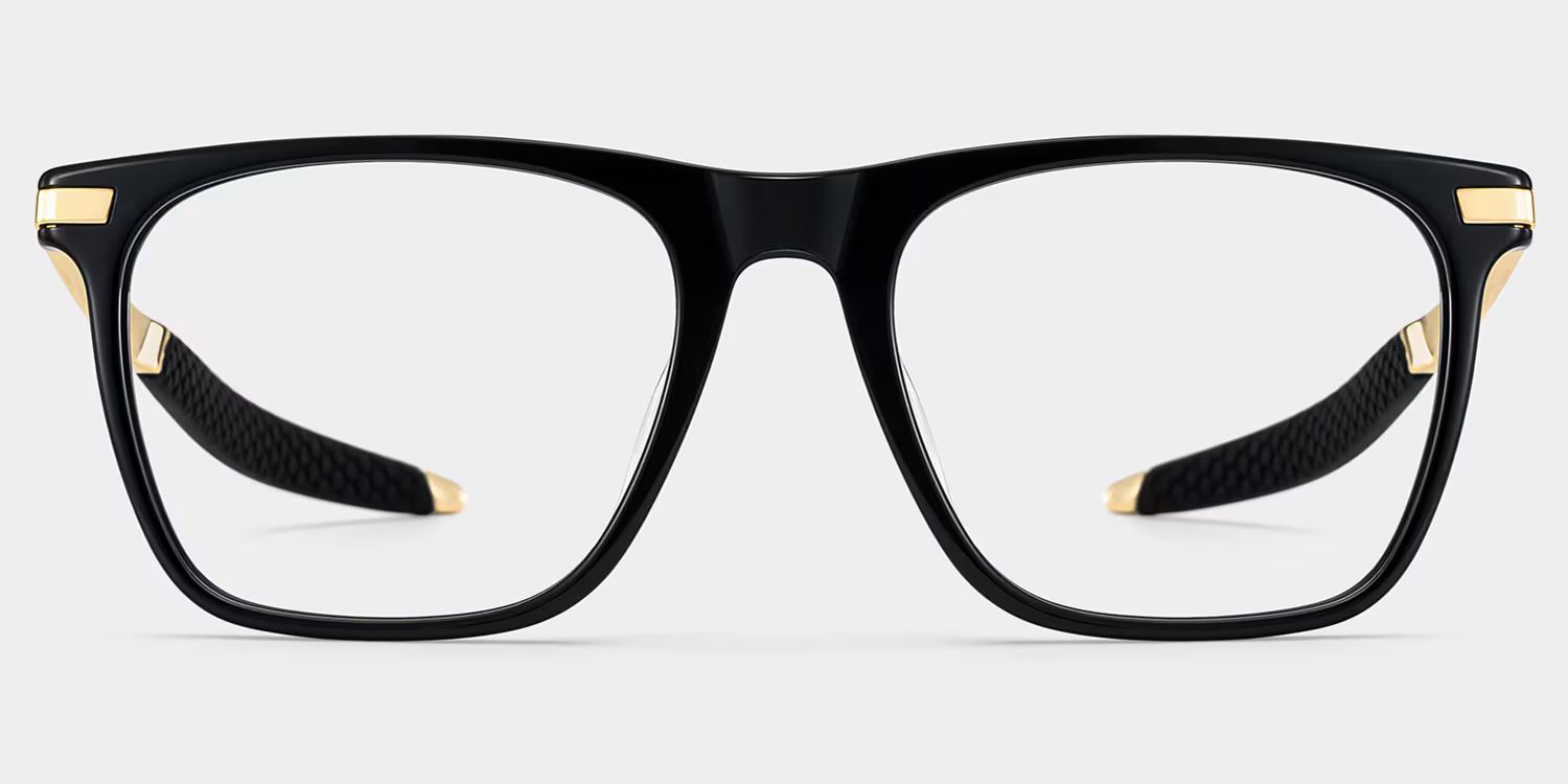Stable Black Frame Glasses with Rectangle Frame Online | ZEELOOL UK2