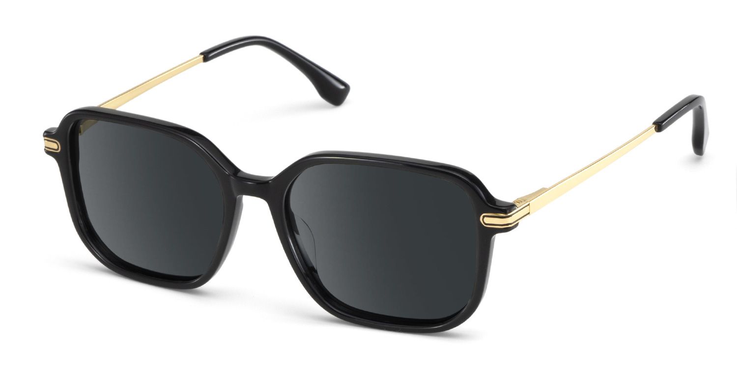 Jetson Black Rectangle Sunglasses Online | ZEELOOL UK2