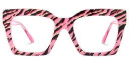 Morreen Square Pink Zebra Glasses0