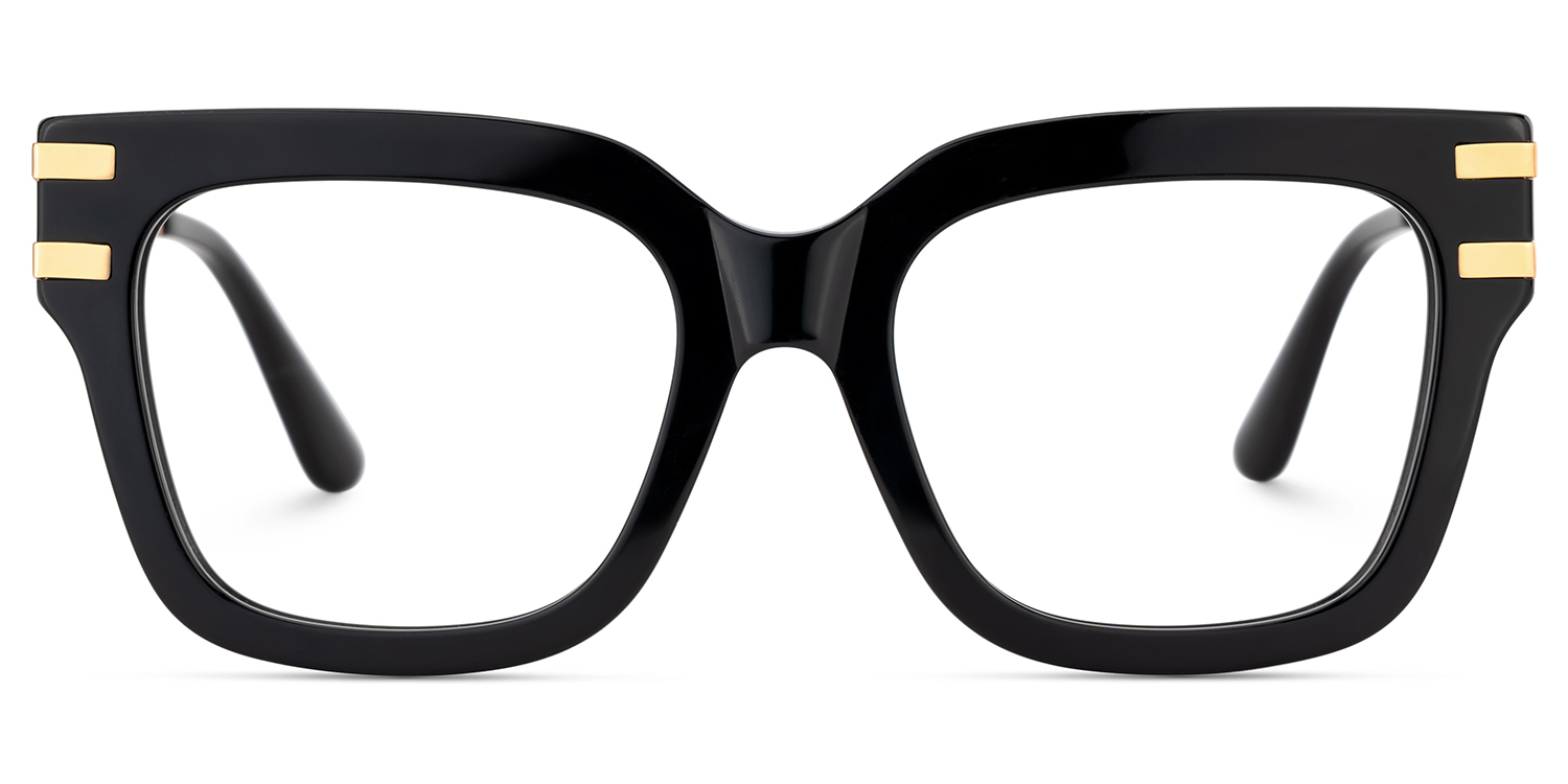 Lidia Square Black Glasses1