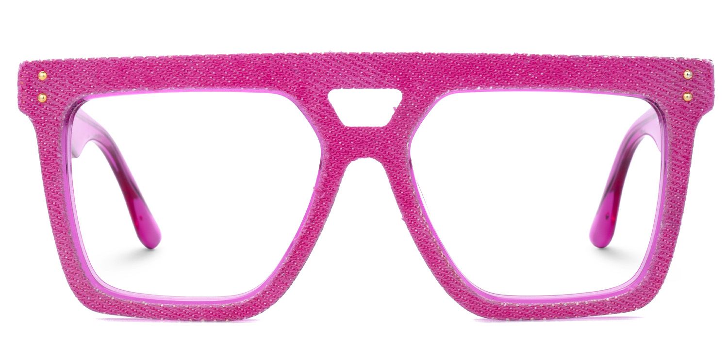 Rubin Hot Pink Denim Eyeglasses | ZEELOOL UK0