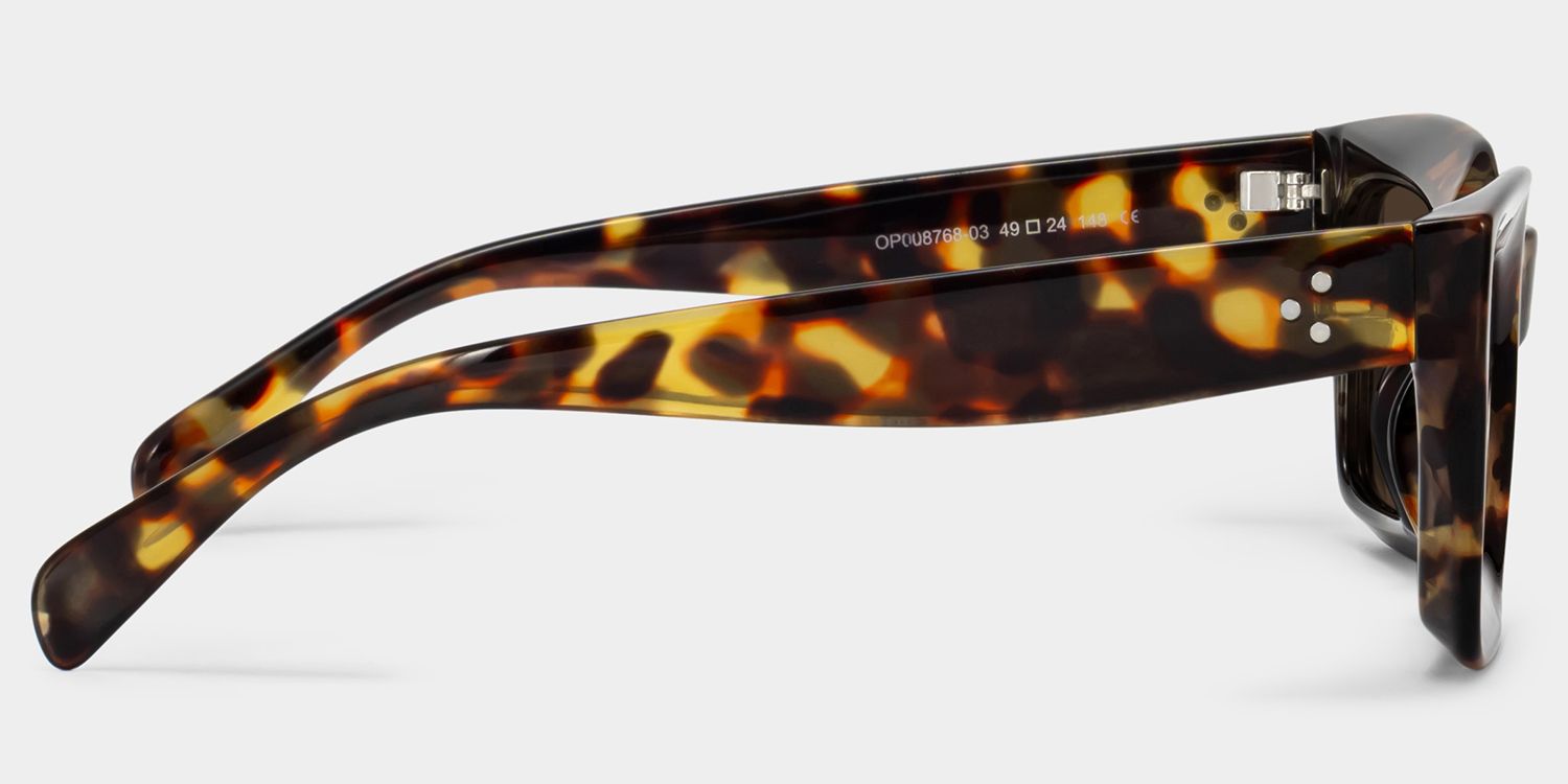 Nevaeh Plastic Tortoise Square Frame Sunglasses | ZEELOOL UK3