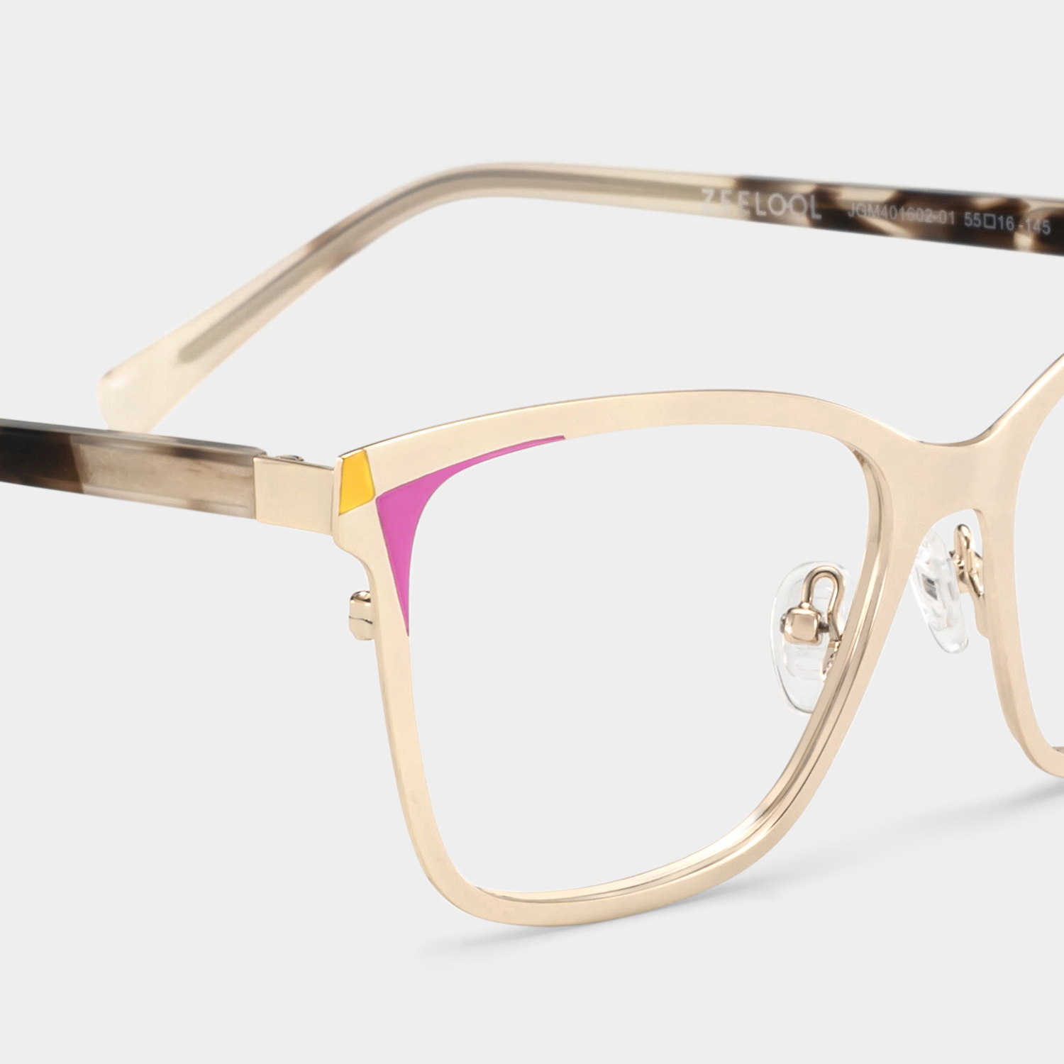 Elise Rectangle Gold Glasses5