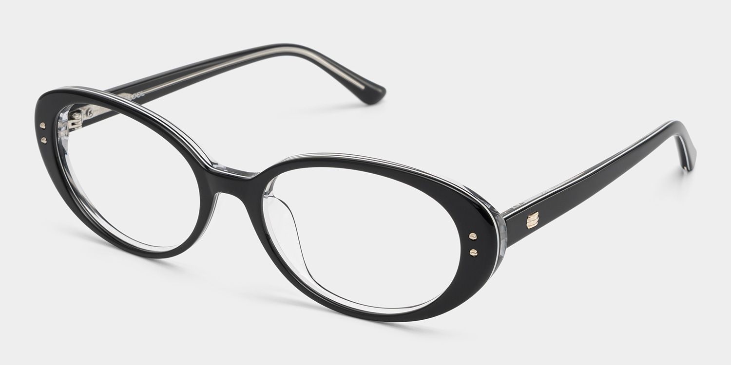 Lennon Black Oval Glasses | Retro Varsity Athleisure2