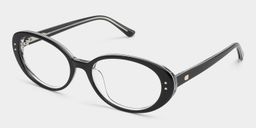 Lennon Black Oval Glasses5