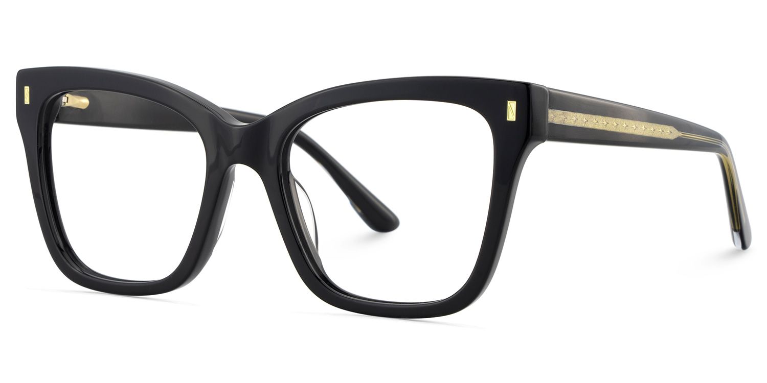 Square Black Eyeglasses Rory Acetate Frame Glasses3