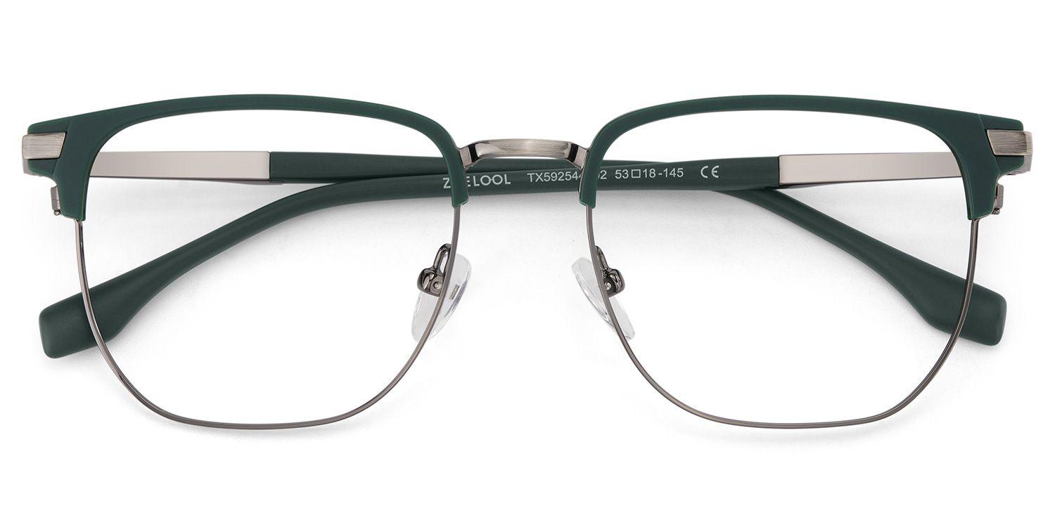 Zaira Browline Dark-Green Glasses | ZEELOOL UK1