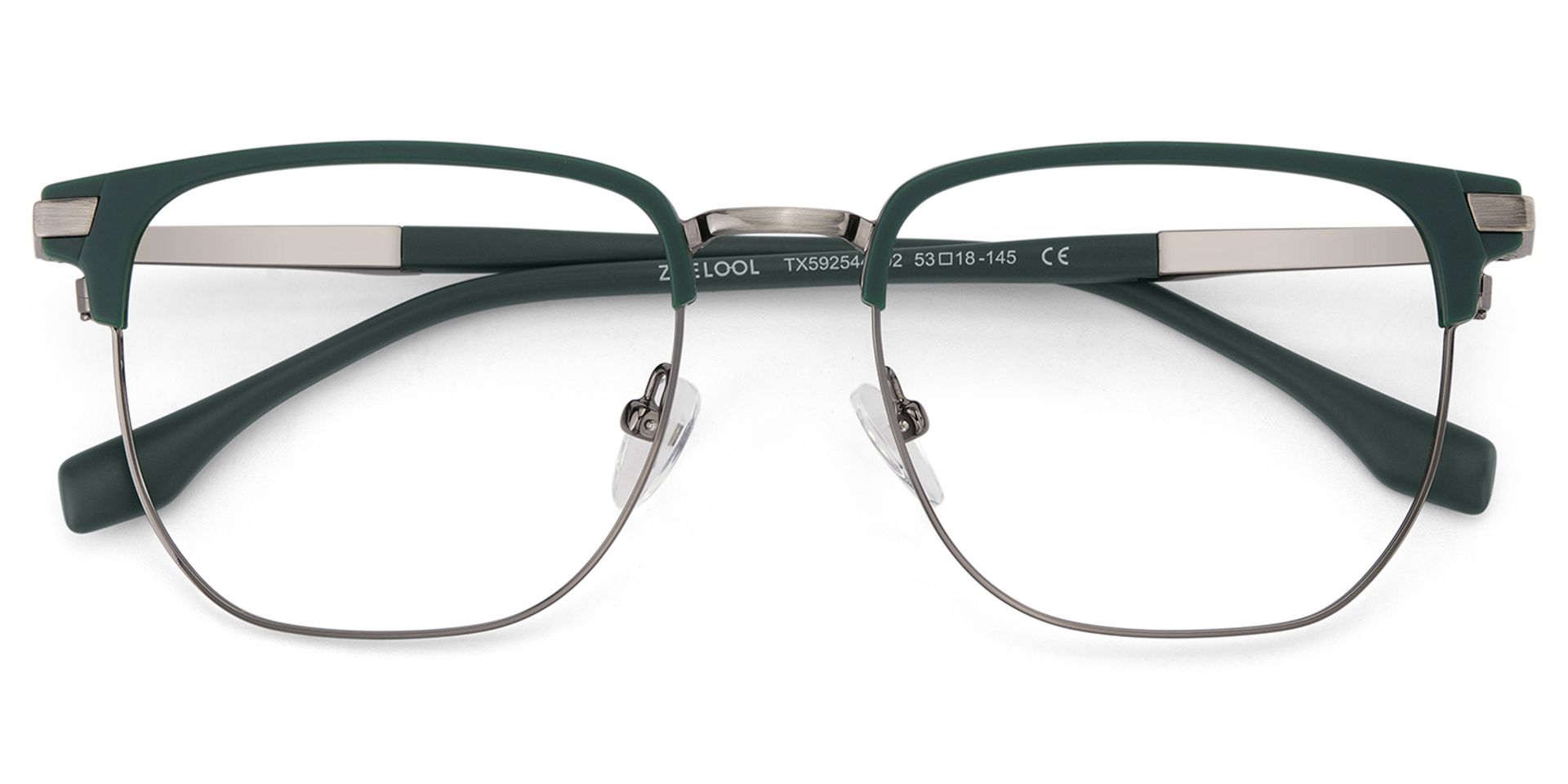 Zaira Browline Dark-Green Glasses | ZEELOOL UK1