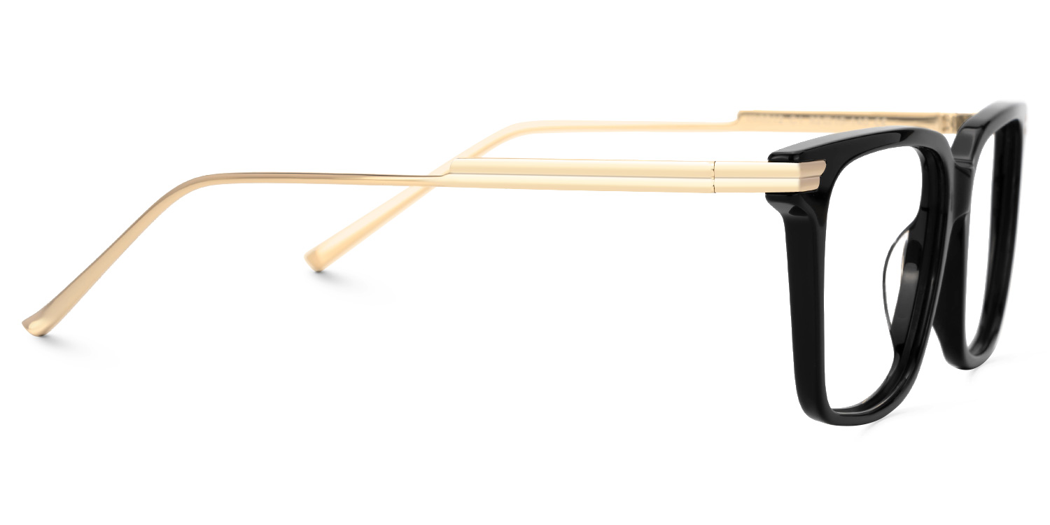 Viixen Rectangle Black Frame Glasses | ZEELOOL UK2