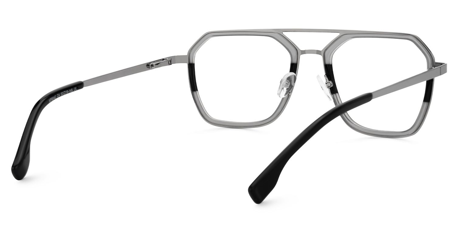 Chiquita Gray Eyeglasses with Aviator Design3