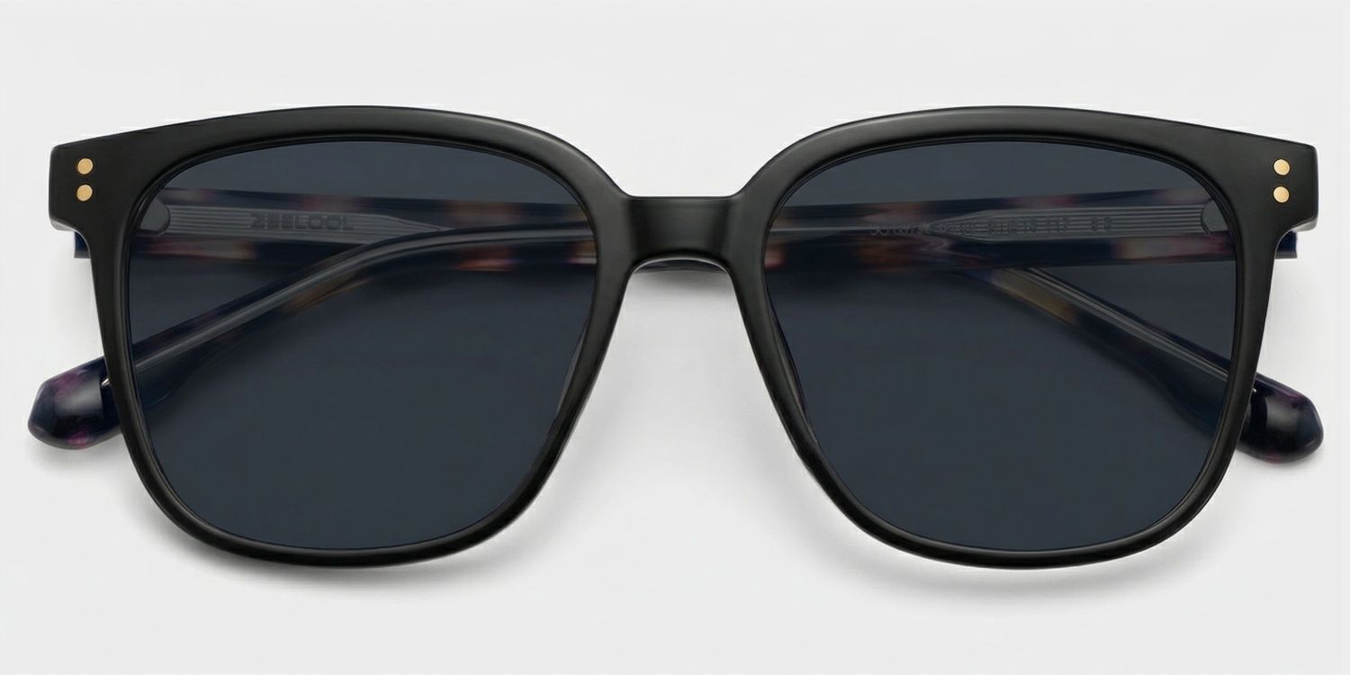 Donnalyn Black Square Natural Eyewear | ZEELOOL1