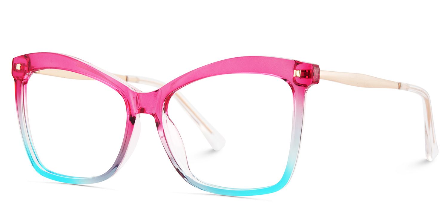 Pink-Blue Color Eyeglasses for Isaebella Frame Glasses | ZEELOOL UK2