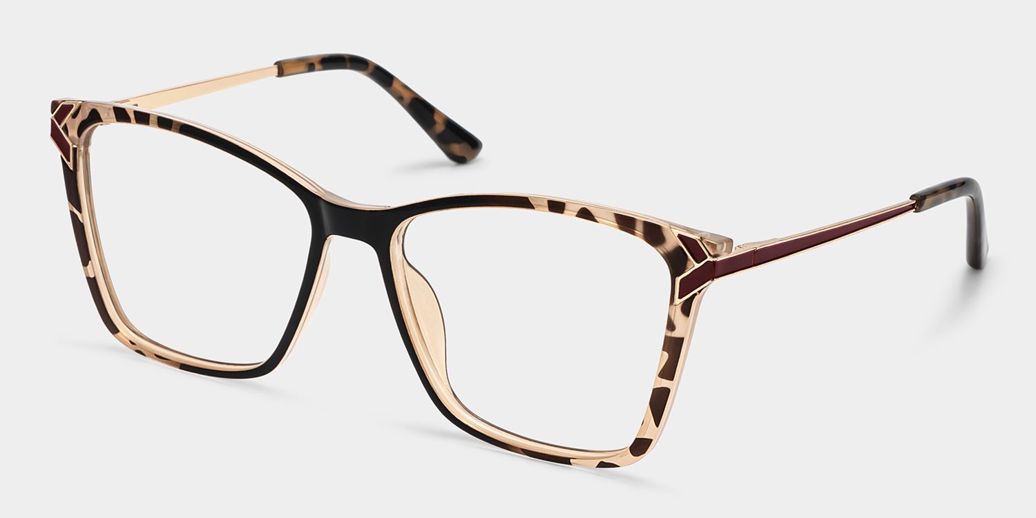 Tricee square Tortoise shell Eyeglass Frames For Women | Zeelool4