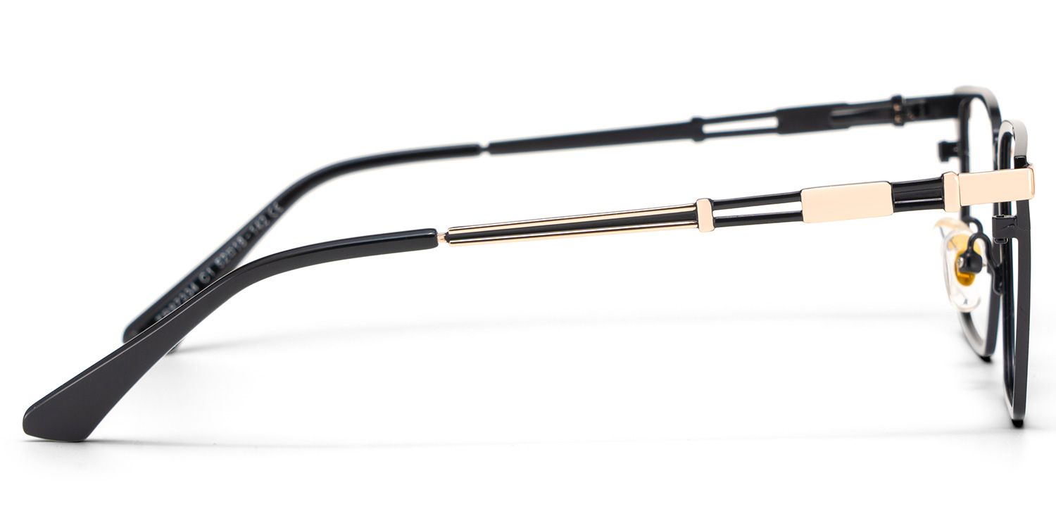 Finn Eyeglasses in Rectangle Black Frame | ZEELOOL UK3