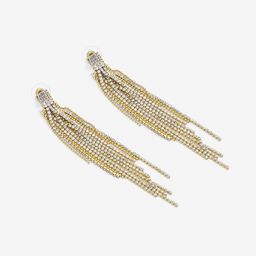 Stylish Tassel Gold Silver Needle Earrings0